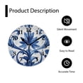 thumbnail image 4 of 12 Inch Wall Clock Battery Operated Silent Clock Decorative for Office, Kitchen, Outdoor, Living Room，Flowers Floral Beautiful Creative, 4 of 4