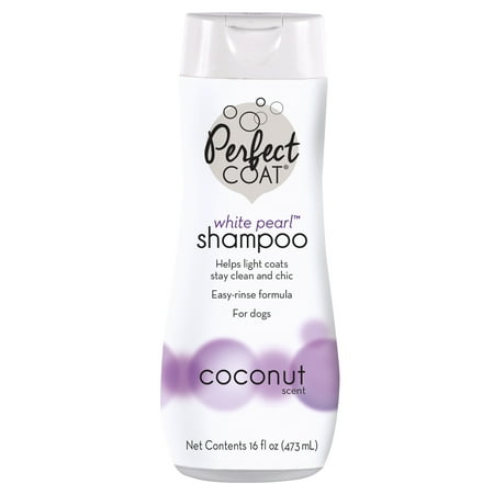 - Perfect coat white pearl coconut scented dog shampoo, 16-oz bottle