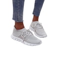 thumbnail image 1 of DYMADE Women's Lightweight Lace Up Breathable Mesh Flat Knit Sneaker Shoes, 1 of 6
