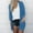 Blue, variant on Stylish Women's Solid Color Three Quarter Sleeve Casual Tops Blouse With Pocket Cardigan Lightweight Open Front Soft Drape Fall Cardigan Watermelon Red 8