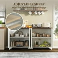thumbnail image 4 of Yeshouse Fluted Sideboard Buffet, 61 Inch Storage Cabinet, 4-Door, Adjustable Shelves, 4 of 8