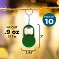 thumbnail image 5 of Bottle Opener & LED Keychains Set of 10, Bulk Pack - Perfect for Tradeshows, Party Favors, Other Events - Green, 5 of 5