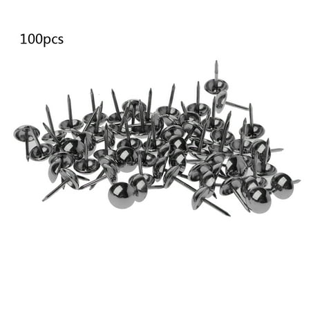

FIARBIN 100 Pcs Antique Furniture Decorative Nails Assortment Kit Upholstery Tacks Doornail Hardware Thick Pushpin Hobnail