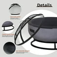 thumbnail image 4 of Afterglow Round Terrafab Wood Burning Fire Pit with Safe Spark Screen and Poker, Light Gray, 4 of 7