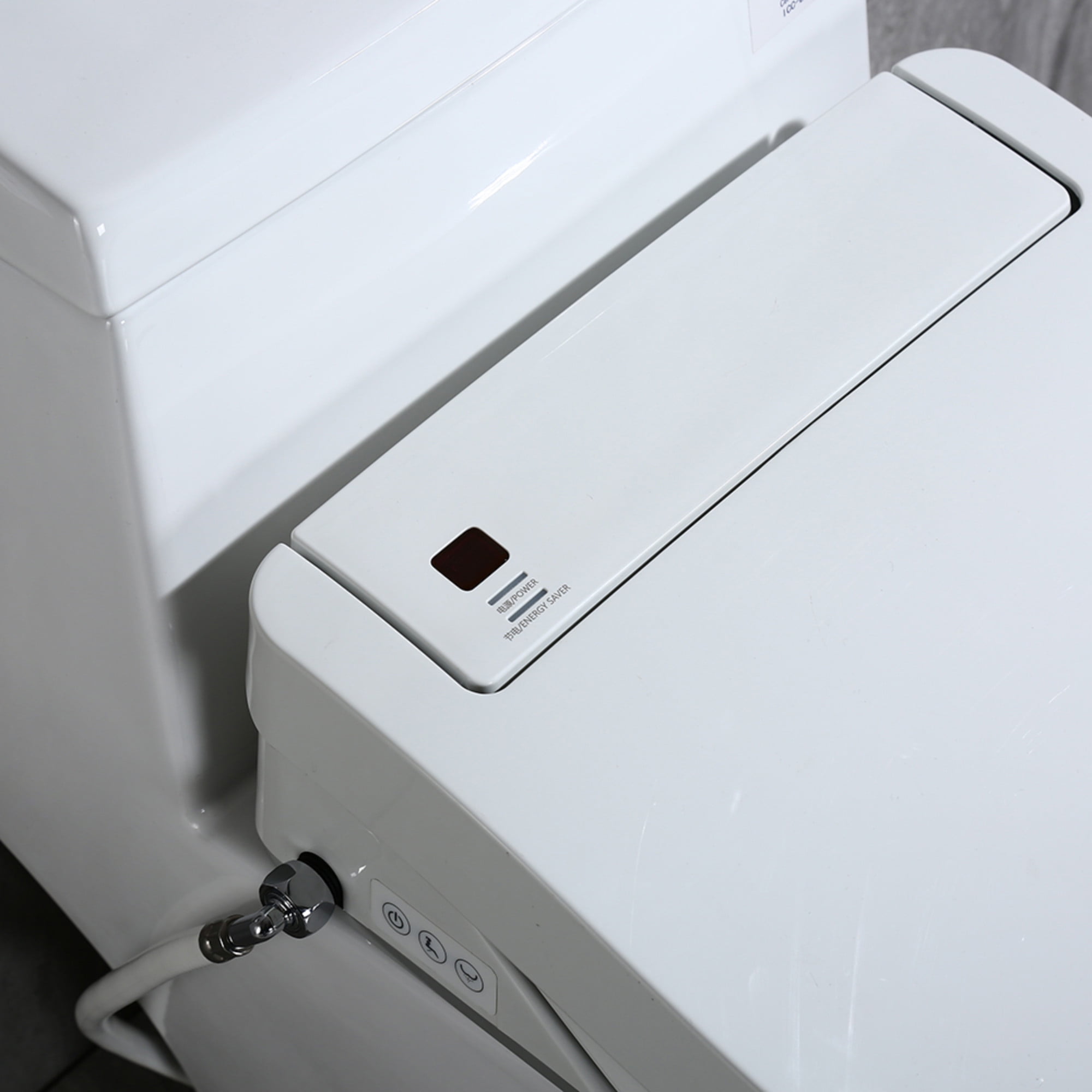 woodbridge t-0008 luxury bidet toilet, elongated one piece toilet with advanced bidet seat, smart toilet seat with temperature controlled wash functions and air dryer