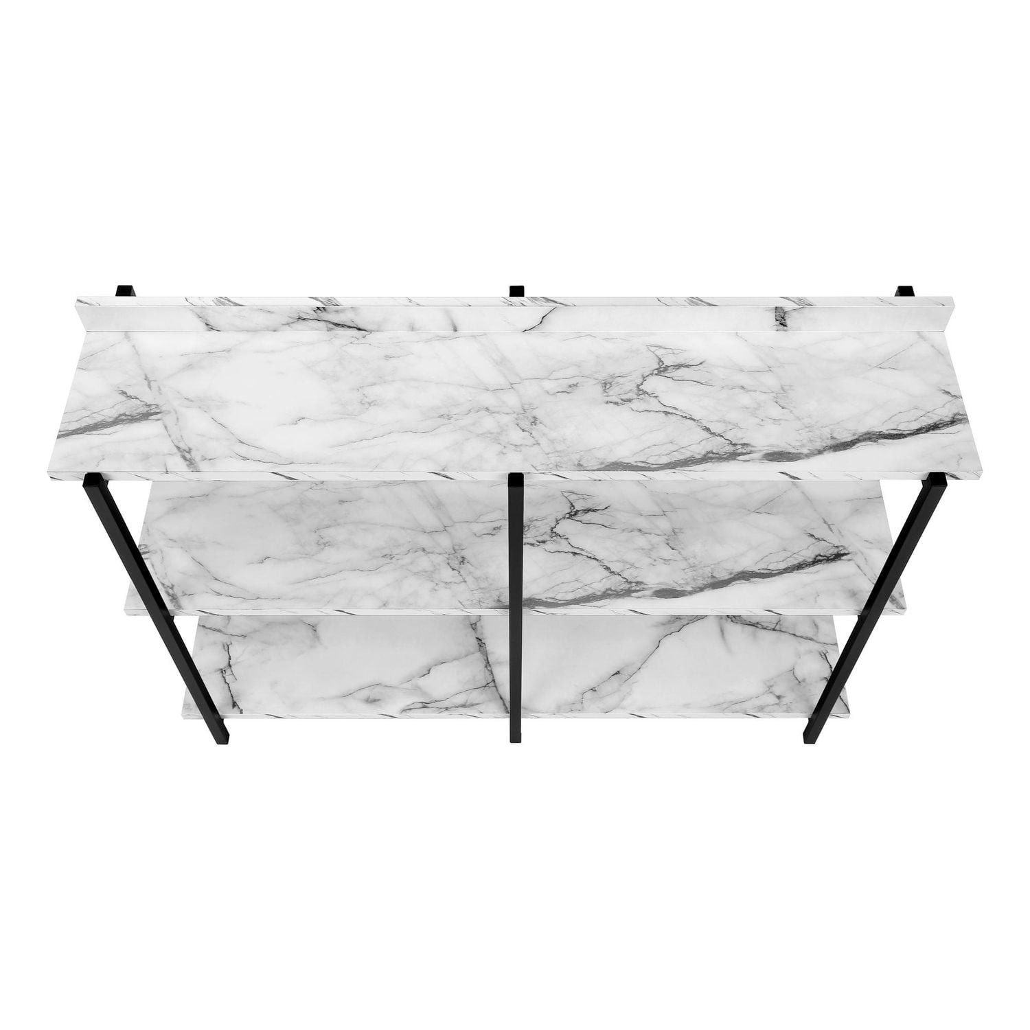 Monarch Specialties Accent Table, Console, Entryway, Narrow, Sofa, Living Room, Bedroom, Metal, Laminate, White, Black, Contemporary, Modern