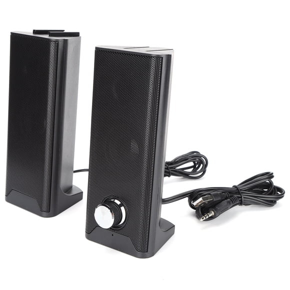 TOPINCN Computer Speakers Wired Multimedia Mini Strip Desktop Stereo Speaker With Subwoofer For Home Computer Laptop,Computer Speakers,1 Pair Of Mini Portable USB