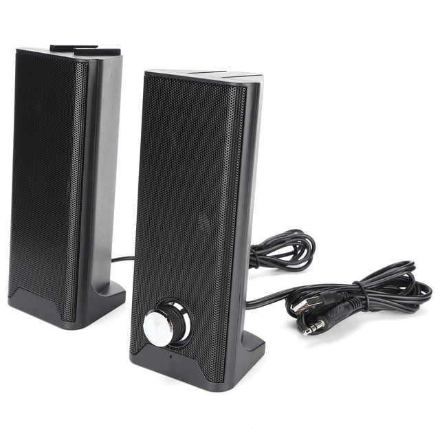 TOPINCN Computer Speakers Wired Multimedia Mini Strip Desktop Stereo Speaker With Subwoofer For Home Computer Laptop,Computer Speakers,1 Pair Of Mini Portable USB