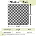 thumbnail image 2 of Black White Small Checkered Pattern Square Fitted Tablecloth with Elastic Edge,Square Table Cover,Washable Elastic Table Cover for Home Kitchen Party Decor 36"x36", 2 of 6
