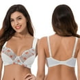 thumbnail image 5 of Curve Muse Womens Plus Size Minimizer Underwire Bra With Lace Embroidery-2 Pack-Grey,Cream-46DD, 5 of 6