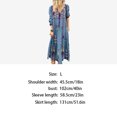 thumbnail image 3 of Vestido largo con estampado floral bohemio Cuello en V Cordón con cordones Ropa de manga larga tholdsy AP000133-59B, 3 of 6