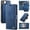 Blue, variant on AutSpace For iPhone 14 Pro [Compatible With MagSafe] 2-in-1 Detachable Wallet Case Magnetic Flip Cover Multi-Card Slots Pocket PU Leather Flip Shockproof Phone Case,Brown,For iPhone 14 Pro