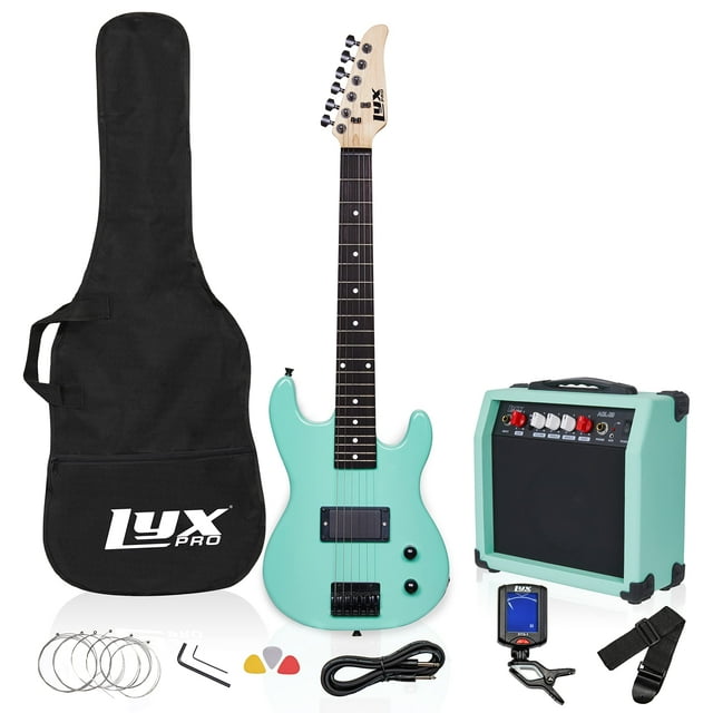 Guitarra eléctrica LyxPro de 30 pulgadas con kit de inicio para niños Green