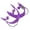 Purple, variant on Showman Glitter Epoxy Aluminum Bumper Spurs (Silver)
