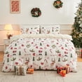 thumbnail image 1 of Gogreen Queen Christmas Duvet Cover, Soft & Breathable Microfiber 3 Pieces Bedding Sets, Pattern Comfy Duvet Cover, with Zipper Closure (Christmas Santa Claus), 1 of 8