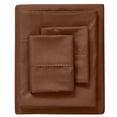 thumbnail image 4 of 4 Piece Microfiber Bed Sheets Set, King Queen Full Twin Deep pocket fitted Sheet, Flat Sheet, 2 Pillowcases (Queen,Brown), 4 of 8