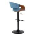 thumbnail image 6 of Curvo Adjustable Bar Stool, Chrome Bar Stools, Bar Chairs, Swivel Bar Stools, Bar Stools Set of 2 (Blue), 6 of 6