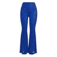 thumbnail image 6 of Vividxx Women's Pants Women's Mesh Trousers Women's Transparent Flared Trousers With High Waist Glitter Trousers Long Party Trousers Glitter Flared Trousers Casual Trousers, 6 of 9