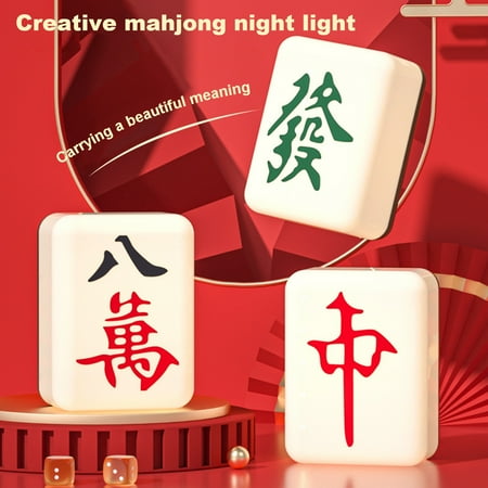 

Dujiujun Dimmable Bedside Night Light Soft Lighting Flicker Free Rechargeable Mahjong Shaped Table Lamp Desktop Decoration