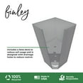 thumbnail image 4 of Bloem Finley 25" Tall Square Cement Plastic Resin Planter with Drainage Holes for Indoor or Outdoor Gardening, 4 of 6