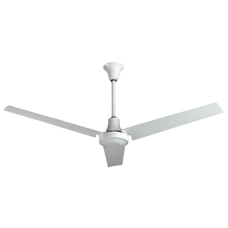 Ves 56 Inch White Ceiling Fan Forward Reverse White Steel