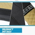 thumbnail image 3 of 2 PCS Bling Car Seat Belt Cover Pad, Breathable Leather Seat Belt Covers for Cars, Soft Comfortable Seat Belt Shoulder Strap Covers, Rhinestone Auto Seat Belt Protector Cushion, Beige, 3 of 12