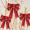 thumbnail image 5 of Christmas Tree Ribbon Bow Ornament Red Gold Silver Large Bow Xmas Tree Hanging Pendent Home Party Gift Box Wreath Decoration, 5 of 5