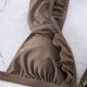 thumbnail image 4 of Conjunto de Bikini de Cintura Alta para las Mujeres de Color Sólido con Hebilla de Espalda, Traje de Baño Sexy sin Espalda con Almohadilla de Pecho, 4 of 6