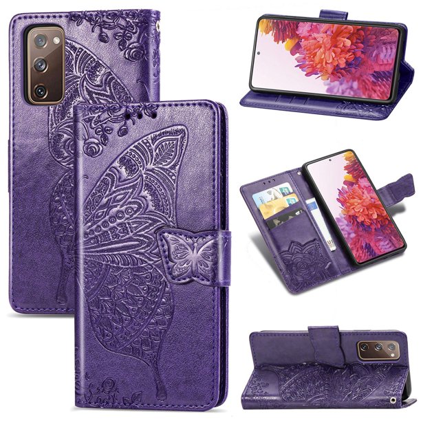 Dteck Case for Samsung Galaxy S20 FE(6.5 inches),Butterfly Patterned Leather Wallet