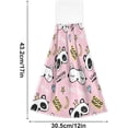 thumbnail image 3 of SKYSONIC Panda Bear with Crown and Cute White Cat 2Pcs Kitchen Hanging Towel Set Hand Towels with Hanging Loop, Absorbent Hand Towel Soft Thick Dish Cloth Dry Towel for Kitchen Bathroom, 12"x17", 3 of 6