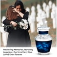 thumbnail image 4 of JAGASY Blue Urn for Ashes Adult Male & Female - Funeral Urn for Ashes for Women - Handcrafted Cremation Urns - Memorial Urns for Boy & Girl - ( 3 Inch ), 4 of 7