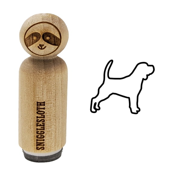 Beagle Dog Outline Rubber Stamp for Scrapbooking Crafting Stamping - Mini 1/2 Inch
