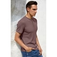 thumbnail image 3 of GIRUNS Men's Short Sleeve Waffle Henley T-Shirt Summer Casual Tee For Men, 3 of 7