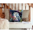 thumbnail image 3 of Snowy Owl Throw Pillow 14 in x 14 in, 3 of 4