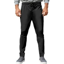 BUIGTTKLOP Mens Athletic Joggers with Zipper Pockets Stretch Track Pants Workout Running Gym Golf Sweatpants