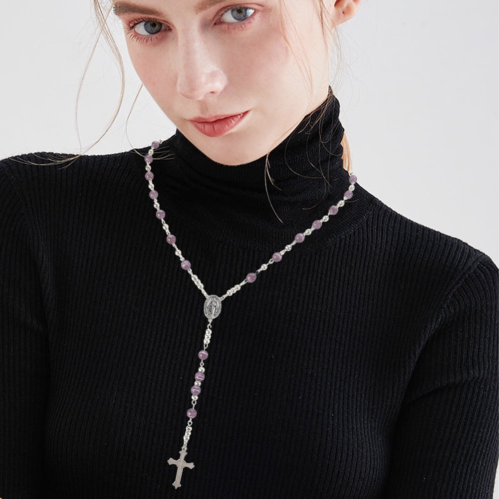 448Pcs Rosary Making Kits Rosary Charms Charm Easter Crucifix Crosses Pendants Chandelier Component Links 8Mm Cat Eye Beads