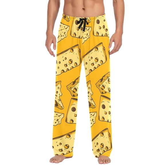 Cheese Men's Pajama Pants Cotton Long Sleepwear Lounge Pants L
