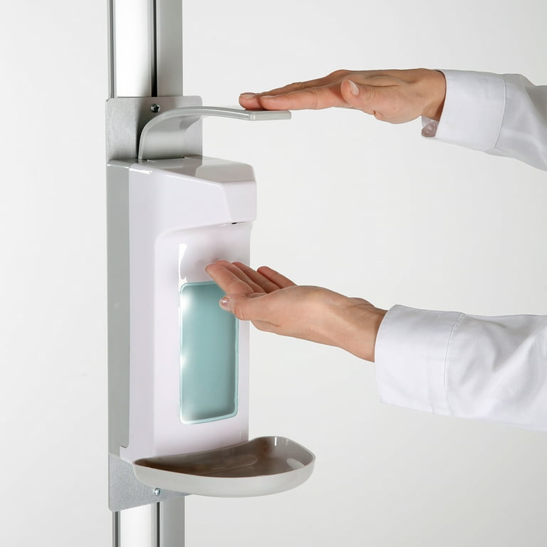 M T Displays Floor Standing Commercial Hand Sanitizer Dispenser