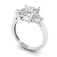 thumbnail image 2 of Three-Stone Engagement Ring for Women - 2.32ct Simulated Diamond in 14K White Gold Promise Ring, 2 of 6