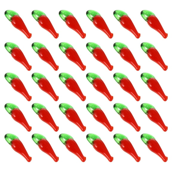 Melantax 100pcs bulk red chili pepper charms to make jewelry pendants necklaces