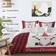 thumbnail image 3 of Xmas Gnome Duvet Cover Set Queen Size, Merry Christmas 4 Piece Soft Microfiber Bedding Set Holiday Bedding with Zipper Closure, 1 Comforter Cover, 1 Flat Sheet, 2 Pillowcases, 3 of 9