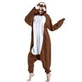 thumbnail image 2 of DOITNOW Pyjama Paresseux Unisexe Combinaison Adulte Costumes Cosplay Animal (TG, Marron), 2 of 4