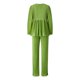 thumbnail image 5 of VISgogo Traje de pantalón elegante de dos piezas para mujer, blusas y pantalones peplum con mangas abullonadas y cuello redondo de color sólido VISgogo moda, 5 of 9