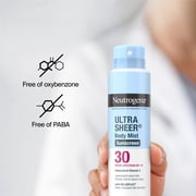 Neutrogena Ultra Sheer Sunscreen SPF 30 Body Sunscreen Spray, 5 oz