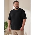 thumbnail image 4 of DARING DIVA Men's Big Tall Mesh Breathable Crew Neck Short Sleeve T-Shirts 2XL Black, 4 of 7