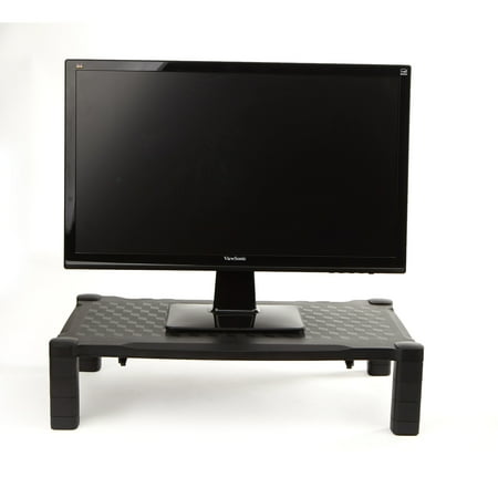 Mind Reader - Extra Wide Monitor Stand Riser - Black