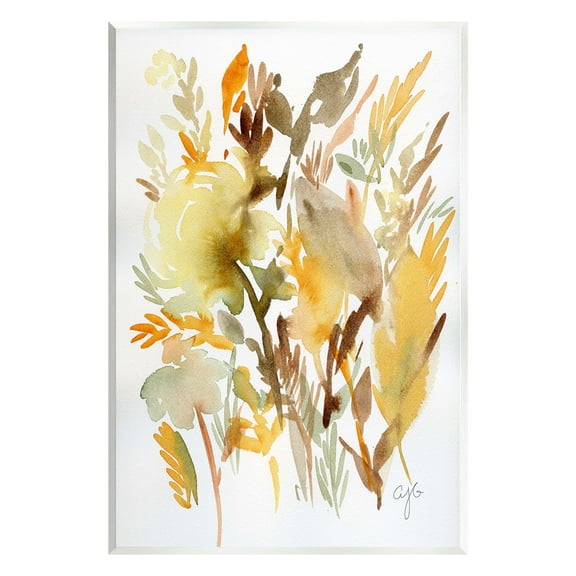 Stupell Industries Abstract Autumnal Foliage Botanical & Floral Painting Unframed Art Print Wall Art, 10 x 15