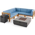 thumbnail image 1 of Noble House Culatra Canapé Sectionnel 5 Places & Foyer Bleu Teck/gris Foncé, 1 of 16