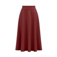 thumbnail image 7 of Lmueinov Plus Size Skirts for Women Casual Elastic High Waist Midi Skirt with Pockets Solid Color Flowy Work Office Fall Winter Skirts S-3XL, 7 of 7