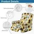 thumbnail image 5 of Xoenoiee Sunflower Bee Pattern Recliner Slipcovers for Living Room, 4 Pieces Stretch Jacquard Recliner Chair Cover Soft Fitted Recliner Protector with Elastic Bottom for Kids, Pets, 5 of 7